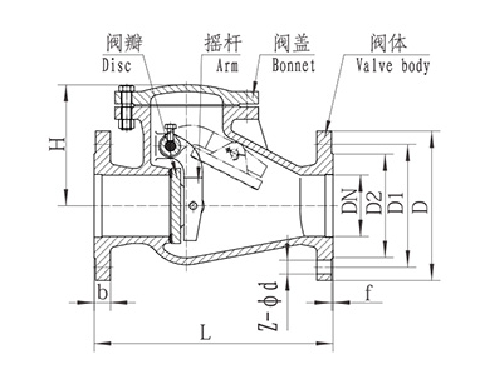 H44T/W/X-10/10Q/16/16Q Swing Check Valve