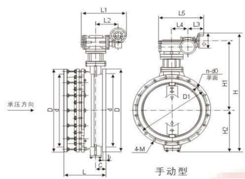 SD343X/F-10 Worm Driven Flange Expension Butterfly Valve
