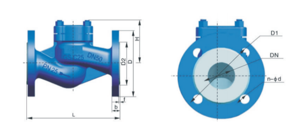 H42H-16/25/40 DIN Lifting Check Valve