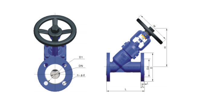 WJ44H-16/25/40/64 DIN Y-type Bellow Seal Globe Valve