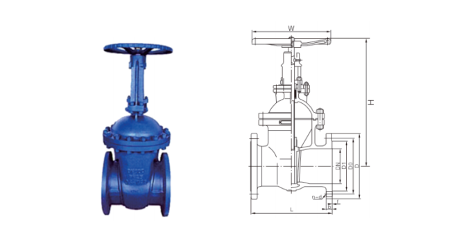 DN 50-300mm DIN F5 Non-rising Stem Gate Valve