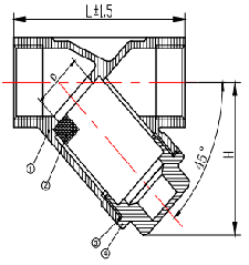 Y11F-800WOG（P/R）ANSI Screw Type  Strainer