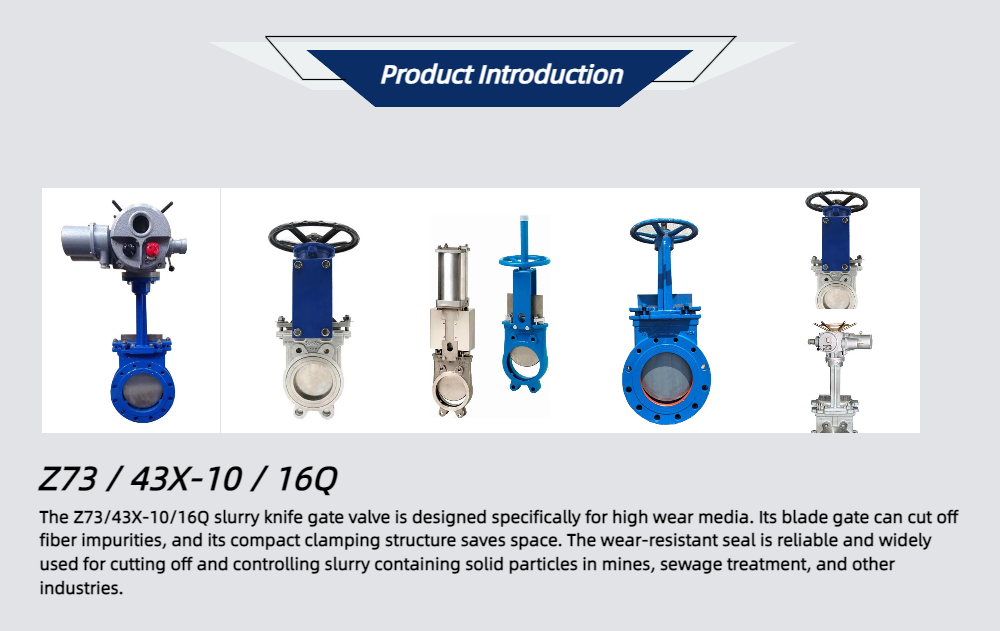 Z73 / 43X-10 / 16Q slurry gate knife gate valve