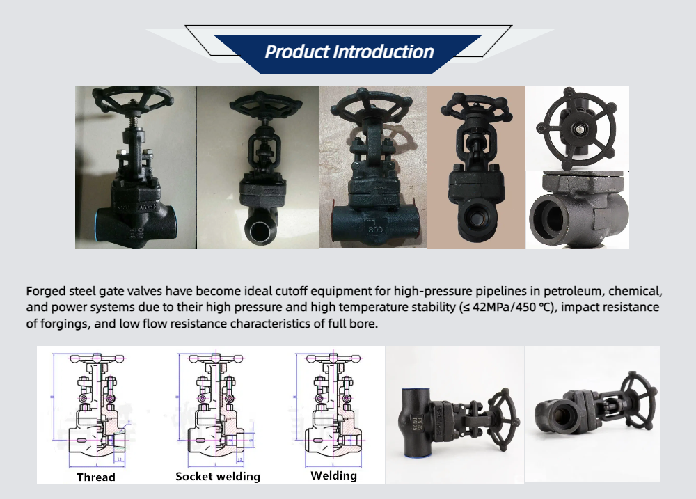 Forged steel gate valve 150LB-2500LB