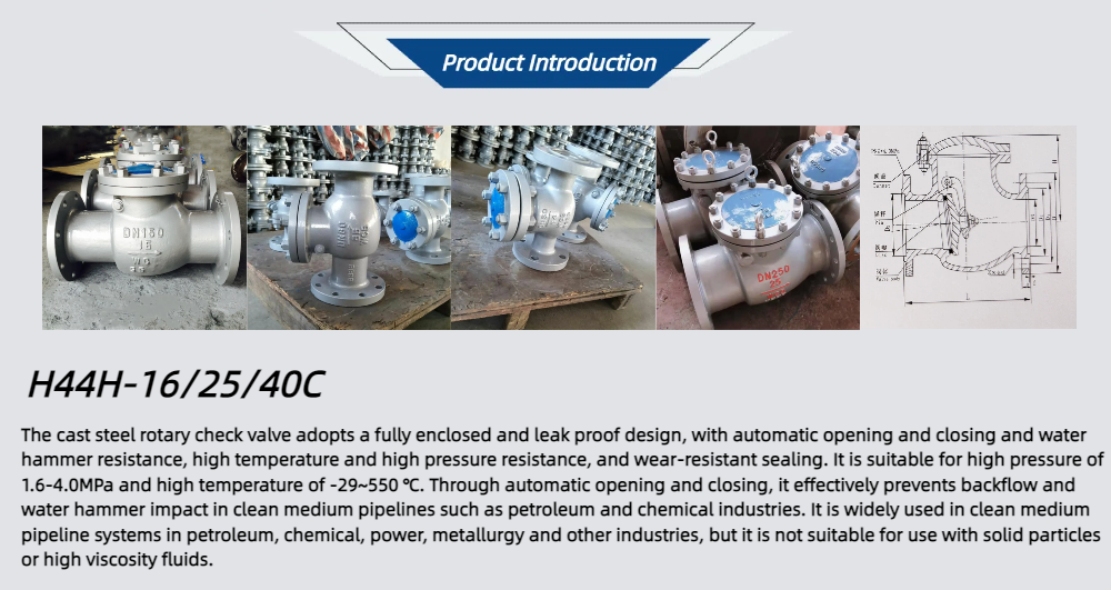 H44H-16/25/40C Cast steel Swing Check Valve