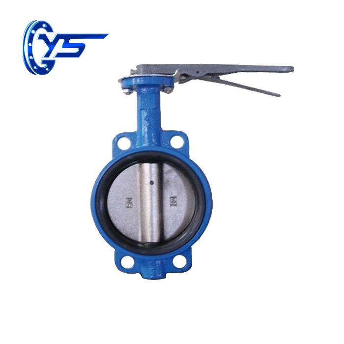 hot sale rubber lined ductile iron Wafer butterfly valve