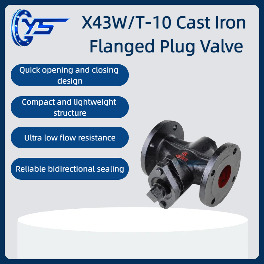 X43W/T-10 Cast Iron Flanged Plug Valve
