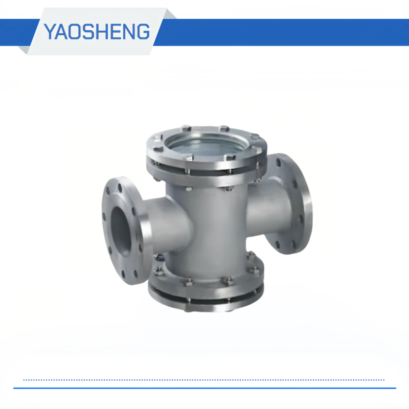 4-Way Flange  Stainless Steel Sight Glass Valves for Oil Check Structure