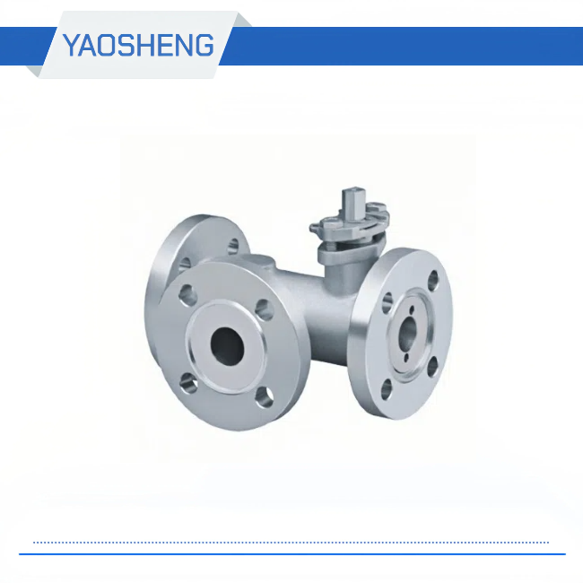 Q44 / 45F-16P flange type three-way ball valve