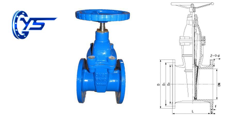 DIN F4  4 inch resilient seat soft seal gate valves